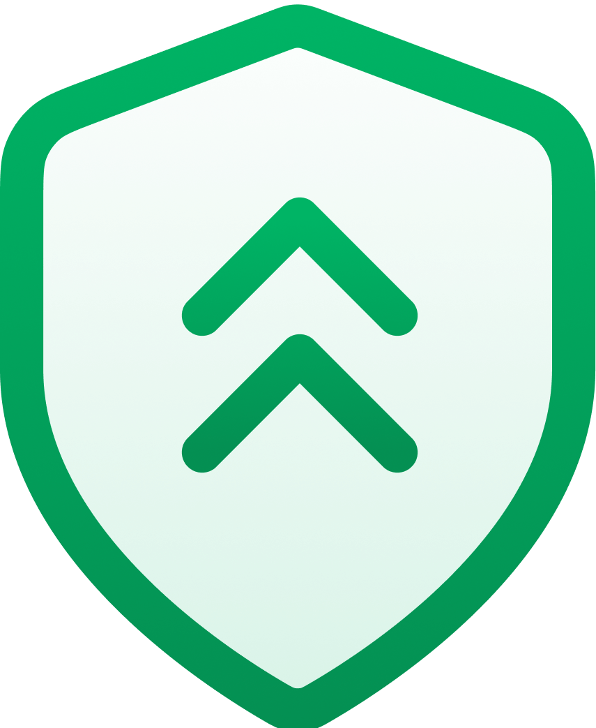 Shield with two chevrons.