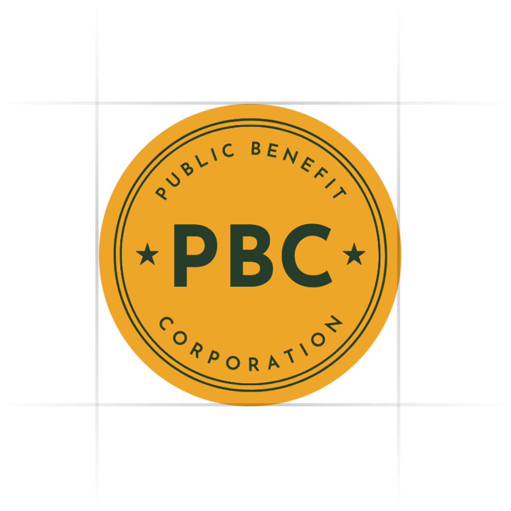 A gold seal that reads 'Public Benefit Corporation.'