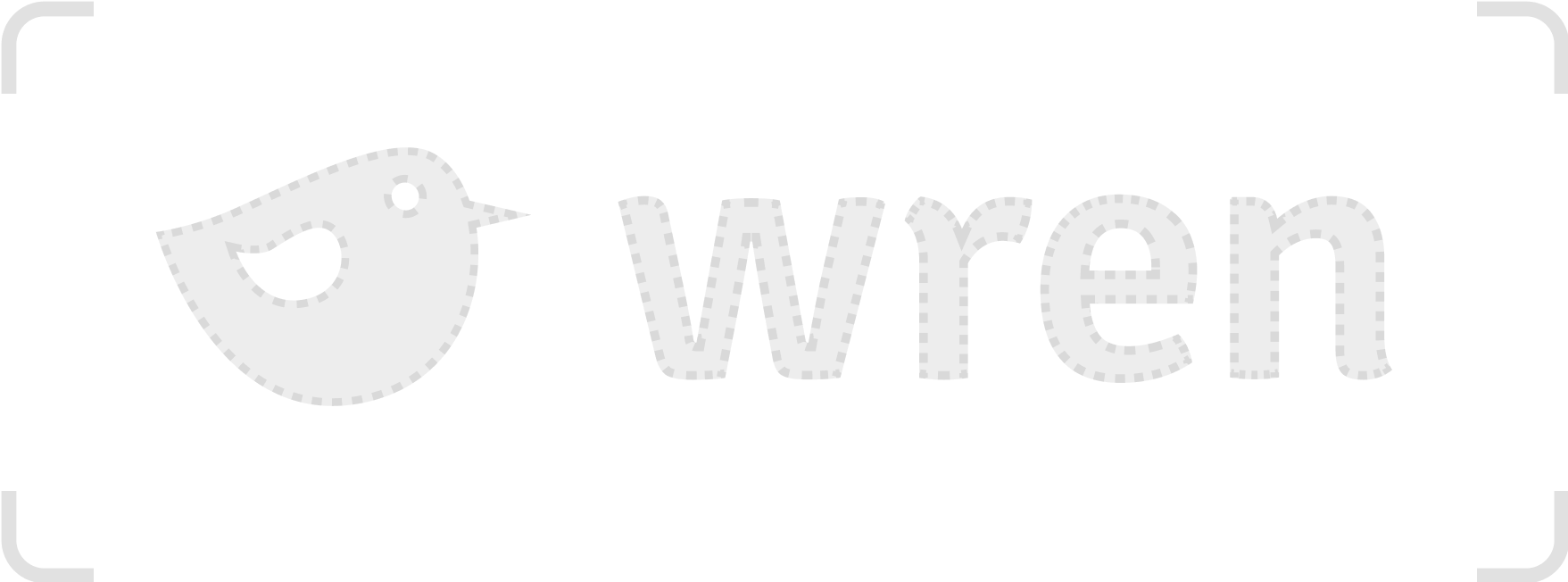 Wren logo with brackets